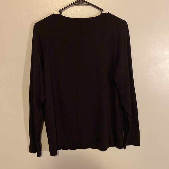Dress Barn Black Long Sleeved Tee - Picture 3 of 3